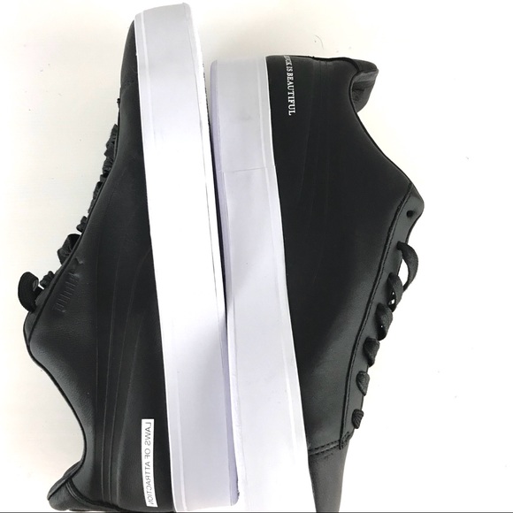 puma black scale court platform